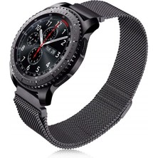 AktarMobile Samsung Galaxy Watch 6 Classic 43 / 47 mm Uyumlu Hasır Metal Kordon Mıknatıslı Tel Örgü Kayış