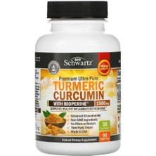 Bio Schwartz Bioschwartz, Bioperine ile Zerdeçal Curcumin, 500 mg, 90 Kapsül