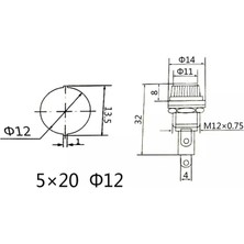 IoT KAAN 5X20 Panel Tipi Cam Sigorta Yuvası