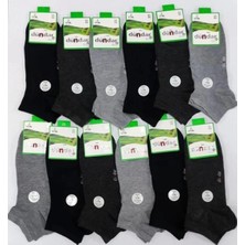 Dündar Plus 4605 Erkek Bambu Patik Çorap 12 Adet