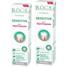 Rocs Sensitive Artı Diş Eti Bakımı Klorofilli Diş Macunu – 94 gr x 2 Adet