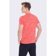 Maraton Regular Erkek Bisiklet Yaka  Kırmızı T-shirt