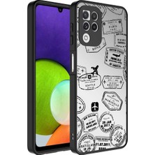 Fibaks Samsung Galaxy M22 Kılıf Aynalı Kamera Korumalı Parlak Renkli Sert Mirror Kapak