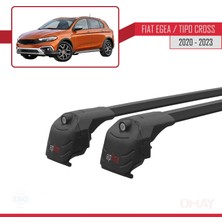 OMAY Fiat Egea Cross 2020 ve Sonrası ile Uyumlu Ace-2 Ara Atkı Tavan Barı Siyah