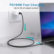 Livx Ikili Paket Force 100W Usb-C To Usb-C 3.1 Gen2 10 Gbps 4k@60hz 3 Metre Hızlı Şarj Data ve Görüntü Kablosu Örgülü Gn-03-2