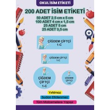 Lizpo Decor Kişiye Özel Okul Etiketi Kalem Defter Sticker Okula Dönüş Elsa Renkli 200 Adet