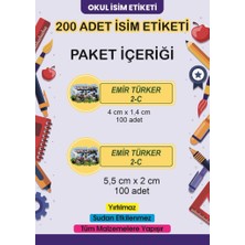 Lizpo Decor Kişiye Özel Okul Etiketi Kalem Defter Sticker Okula Dönüş Minecraft 200 Adet