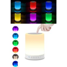 Utelips Dokumatik Renk Değiştiren Loş Işıklı Speaker Hoparlör Gece Lambası Bluetooth Kablosuz Speaker Pro