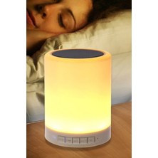 Utelips Dokumatik Renk Değiştiren Loş Işıklı Speaker Hoparlör Gece Lambası Bluetooth Kablosuz Speaker Pro