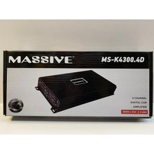 Massive MS-K4300.4D 4 Kanallı Amfi 4 Ohm 4X300 Wat Rms