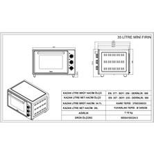 Gl General  Glsf 300G 35 Litre Mini  Fırın