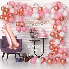 Düvenci Ticaret Lüks 1 Yaş Doğum Günü Balon Seti