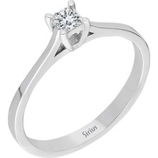 Sirius Pırlanta 0,15 Karat Prenses Kesim Pırlanta Tektaş Yüzük 0441R0015