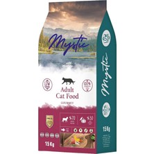 Mystic 15 kg Az Tahıl Gurme Yetişkin Kedi Maması Karışık Tat ile Düşük Tahıllı Beslenme