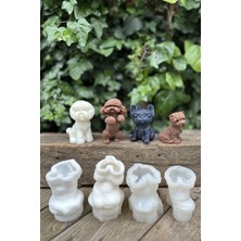 Köpek Set-1 Mum Kalıpları (Silikon) ( 4 Adet Kalıp )
