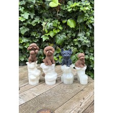 Köpek Set-1 Mum Kalıpları (Silikon) ( 4 Adet Kalıp )