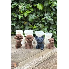 Köpek Set-1 Mum Kalıpları (Silikon) ( 4 Adet Kalıp )