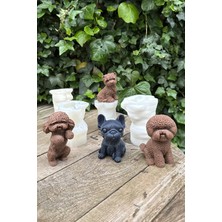 Köpek Set-1 Mum Kalıpları (Silikon) ( 4 Adet Kalıp )