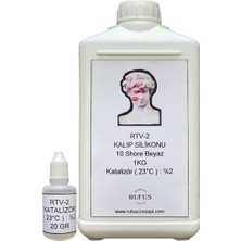 Rtv-2 10 Shore 1kg Kalıp Silikonu +  30GR Katalizör
