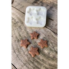 Rufus Concept Yıldız Bisküvi 4'lü Silikon Mum Kalıbı