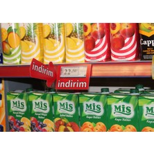 Yamani Display 10'lu Pvc Ok Raf Önü Ikaz Kulakçığı  Indirim Kulakçığı Kırmızı