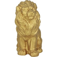 Evene Dekoratif Biblo Oturan Aslan Heykel El Yapımı Hediyelik Süs Eşyası Model Aslan2