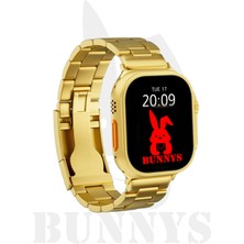 Bunnys Akıllı Saat Konuşma Özellikli Wtch 8 Ultra Gold Akıllı Saat  Js9