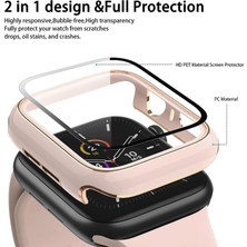 Newpole Apple Watch 8 7 45MM Watch Ekran Koruyucu  Kırılmaz Cam ve Tam Kaplayan Watch Kasa Koruyucu Kılıf Parlak Renkli Yeni Kılıf Tam Kaplayan Kılıf Apple Watch 8 7 45MM ile Uyumludur