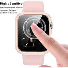 Newpole Apple Watch 8 7 45MM Watch Ekran Koruyucu  Kırılmaz Cam ve Tam Kaplayan Watch Kasa Koruyucu Kılıf Parlak Renkli Yeni Kılıf Tam Kaplayan Kılıf Apple Watch 8 7 45MM ile Uyumludur