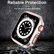 Newpole Apple Watch 8 7 45MM Watch Ekran Koruyucu  Kırılmaz Cam ve Tam Kaplayan Watch Kasa Koruyucu Kılıf Parlak Renkli Yeni Kılıf Tam Kaplayan Kılıf Apple Watch 8 7 45MM ile Uyumludur