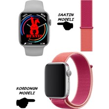 Bunnys Akıllı Saat Apple Iphone Uyumlu Nfc Özellikli Watch 8 Pro Bt Konuşma Özellikli Akıllı Saat Hasır Kordon