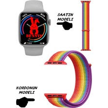 Bunnys Akıllı Saat Apple Iphone Uyumlu Nfc Özellikli Watch 8 Pro Bt Konuşma Özellikli Akıllı Saat Hasır Kordon