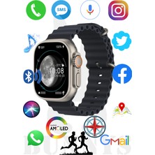 Bunnys Akıllı Saat Samsung Uyumlu Watch 8 Ultra 49MM Amoled Ekran Konuşma Özellikli