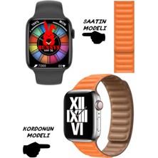 Bunnys Akıllı Saat Apple Iphone Uyumlu Nfc Özellikli Bt Konuşma Özellikli Watch 8 Akıllı Saat Deri Krdn