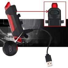 Roichill USB Şarj Edilebilir Parlak Bisiklet LED Lamba Su Geçirmez Güvenlik Uyarı Arka Lamba Işığı