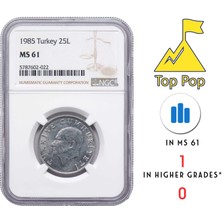 Osmanlı Mezat Top Pop / Ngc Sertifikalı - 25 Lira 1985