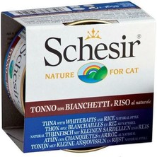 Schesir Naturel Brine Doğal Ton ve Ringa Balıklı Pirinçli Kedi Konservesi 85 gr