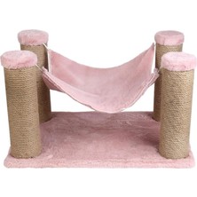 Dubex  39 x 59 x 34  cm Kedi Hamağı ve Tırmalama Platformu Pembe