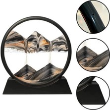 Bilger Hareketli Kum Sanatı Resim Sandscapes Yuvarlak Cam 3D Derin Deniz Kumu 17*15 cm