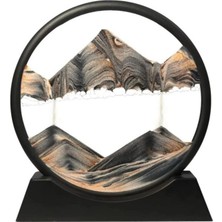 Bilger Hareketli Kum Sanatı Resim Sandscapes Yuvarlak Cam 3D Derin Deniz Kumu 19*18 cm