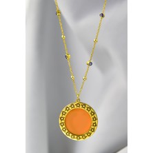 Papatya Silver 925 Ayar Gümüş Rüya Serisi Yunan Mitolojisi Helios Çemberli Mineli Zincir Kolye