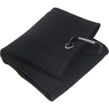 Golf Havlu Mikrofiber Su Emme Havlu Spor Salonu Silme Golf Kulüpleri Aksesuarlar Siyah (Yurt Dışından)