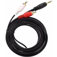 3,5mm stereo erkek to 2x rca audio 1,5m ses kablosu