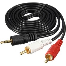 3,5mm stereo erkek to 2x rca audio 1,5m ses kablosu