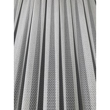 Evdepo Home Taç Alev Desen 1/3 Sık Pile Tül Perde Tek Kanat - Ekru 120 x 250 cm