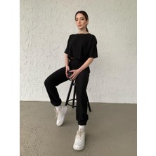 Foa Fashion Siyah Kapitone Ikili Takım 0018