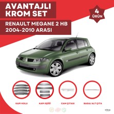 Bay Art Decor Renault Megane 2 Hb Avantajlı Krom Set 2004-2010 Arası -4ürün- Paslanmaz Çelik