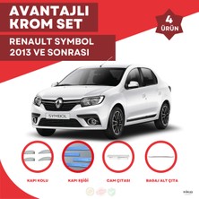 Bay Art Decor Renault Symbol Avantajlı Krom Set 2013 ve Sonrası -4ürün- Paslanmaz Çelik