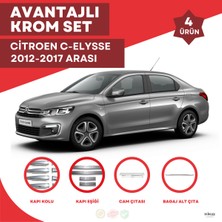 Bay Art Decor Citroen Elysee Avantajlı Krom Set 2012-2017 Arası 4 Ürün Paslanmaz Çelik