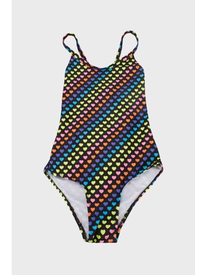 Slipstop Colorful Junior 50+ Upf Korumalı Hızlı Kuruyan İp Askılı Kız Çocuk Mayo SM22110236